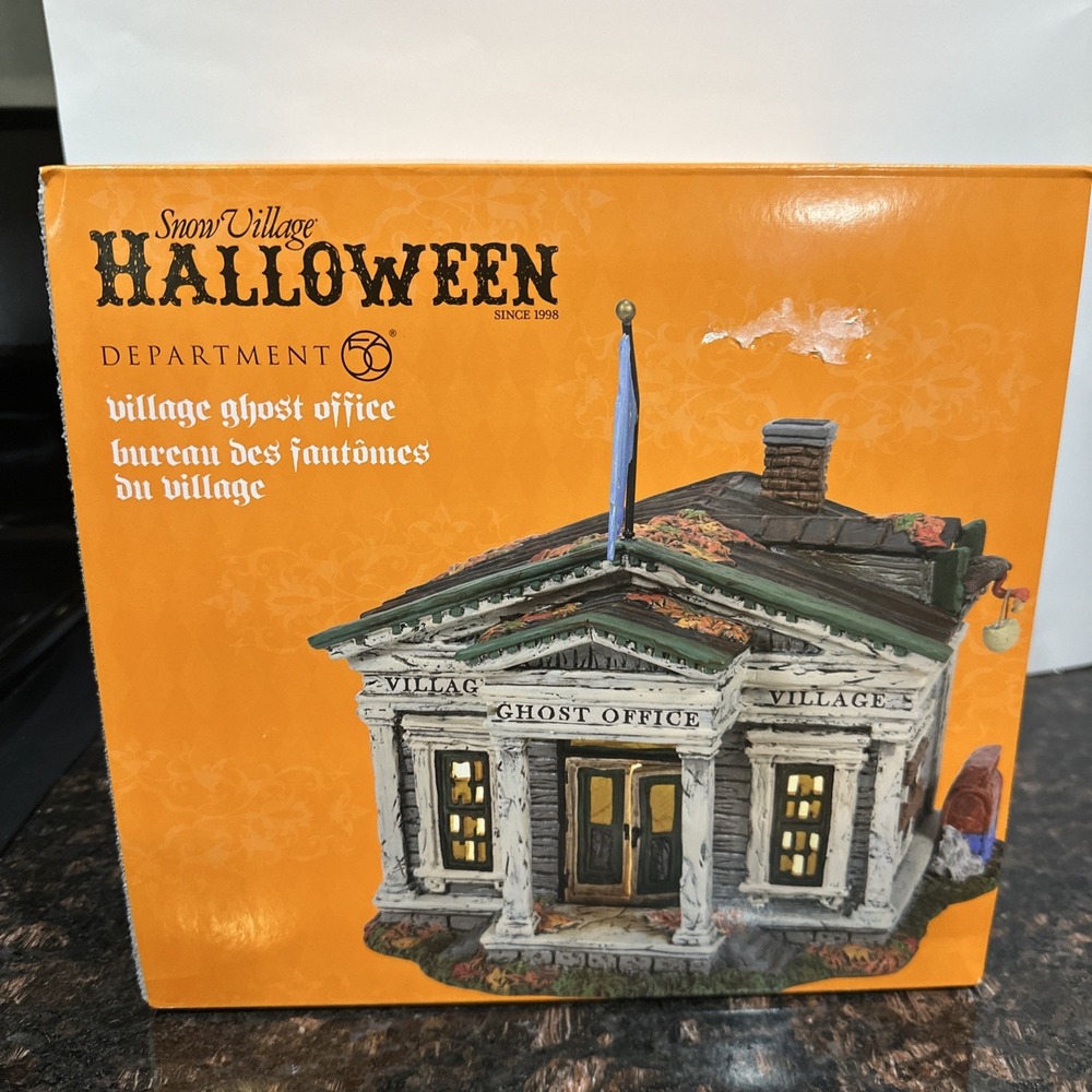 Department 56 Halloween Village Ghost Office #6009777 Brand New